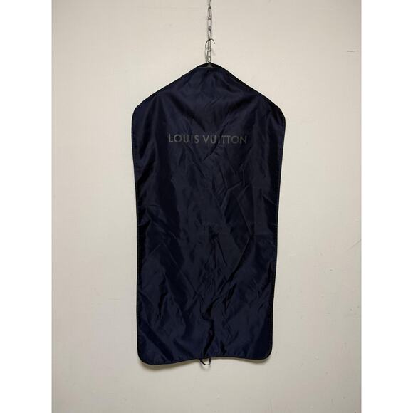 Louis Vuitton Navy Garment Bag Suit Cover Travel Zipper Logo Nylon Dust Bag - Picture 6 of 12